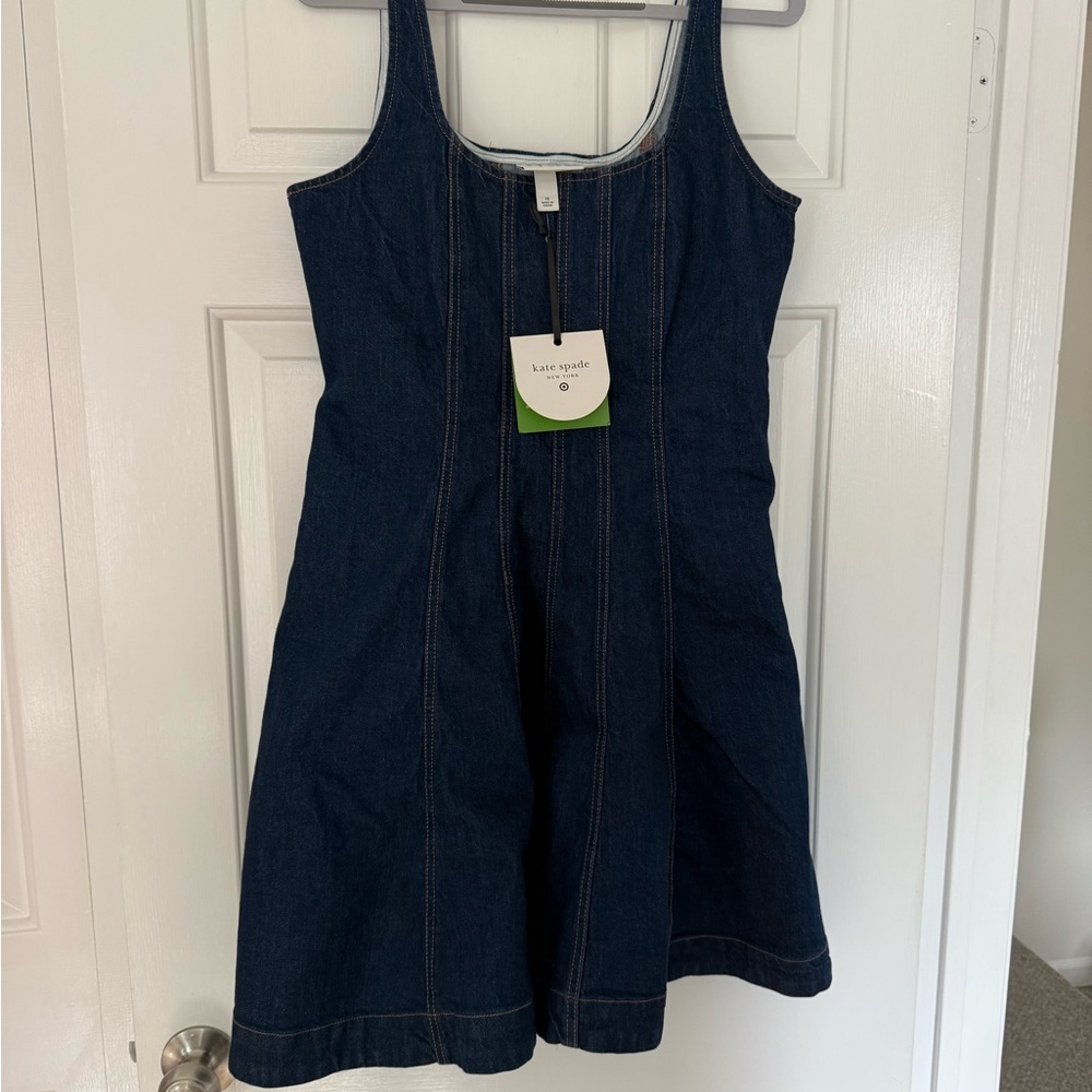 Women's Denim Seamed Mini Dress - kate spade new york x Target Dark Blue - Picture 4 of 9